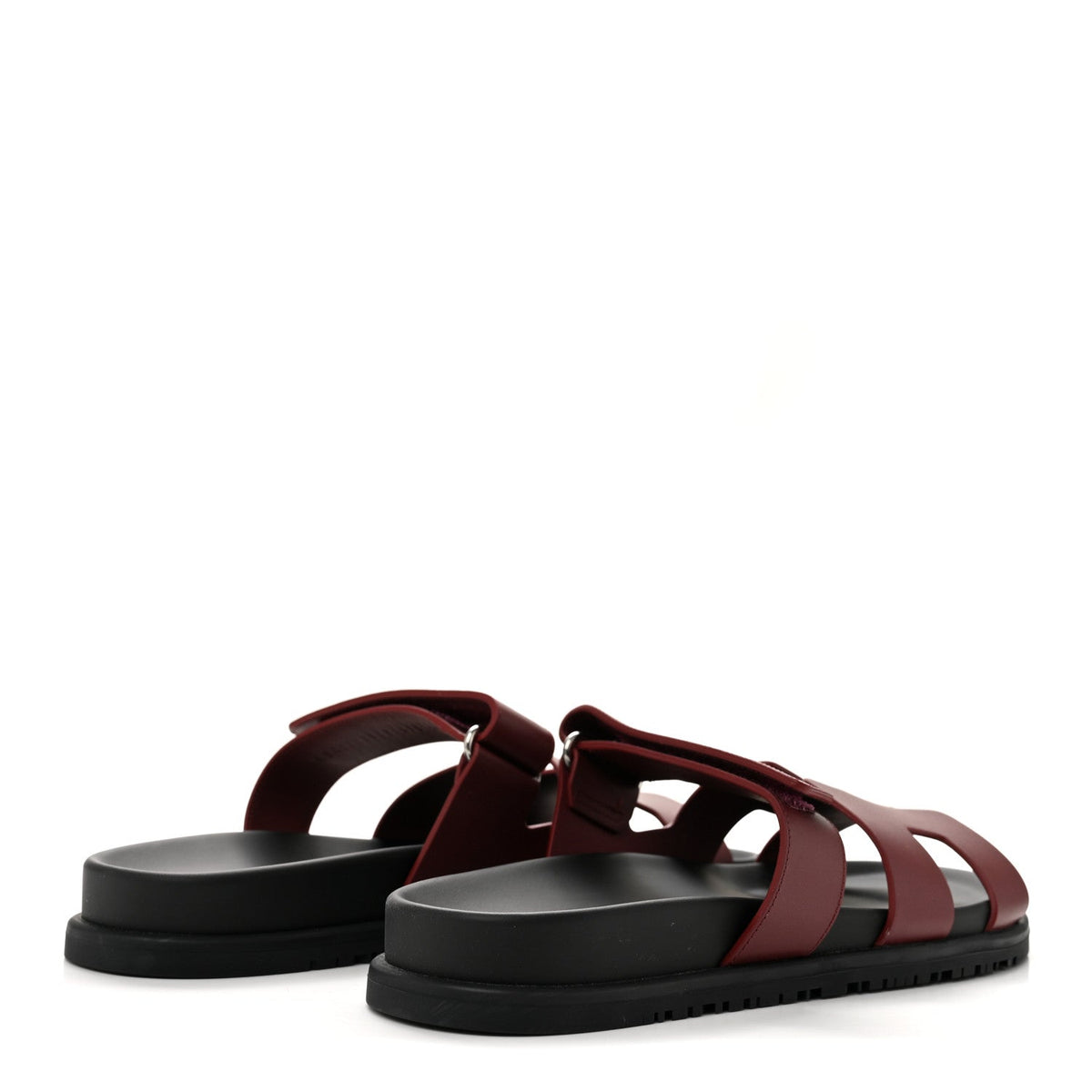Hermes Calfskin Women's Chypre Sandals 39.5 Rouge H