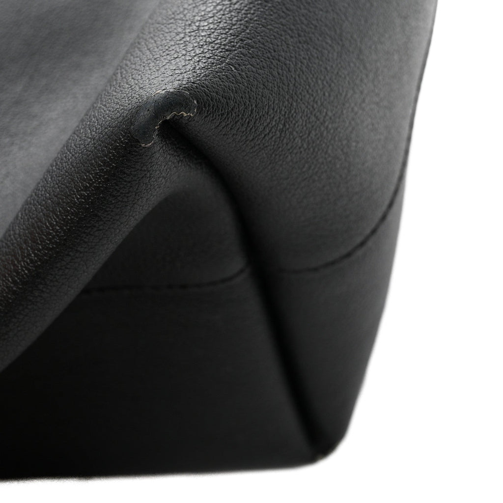 Saint Laurent Calfskin Large Shopping Tote Black
