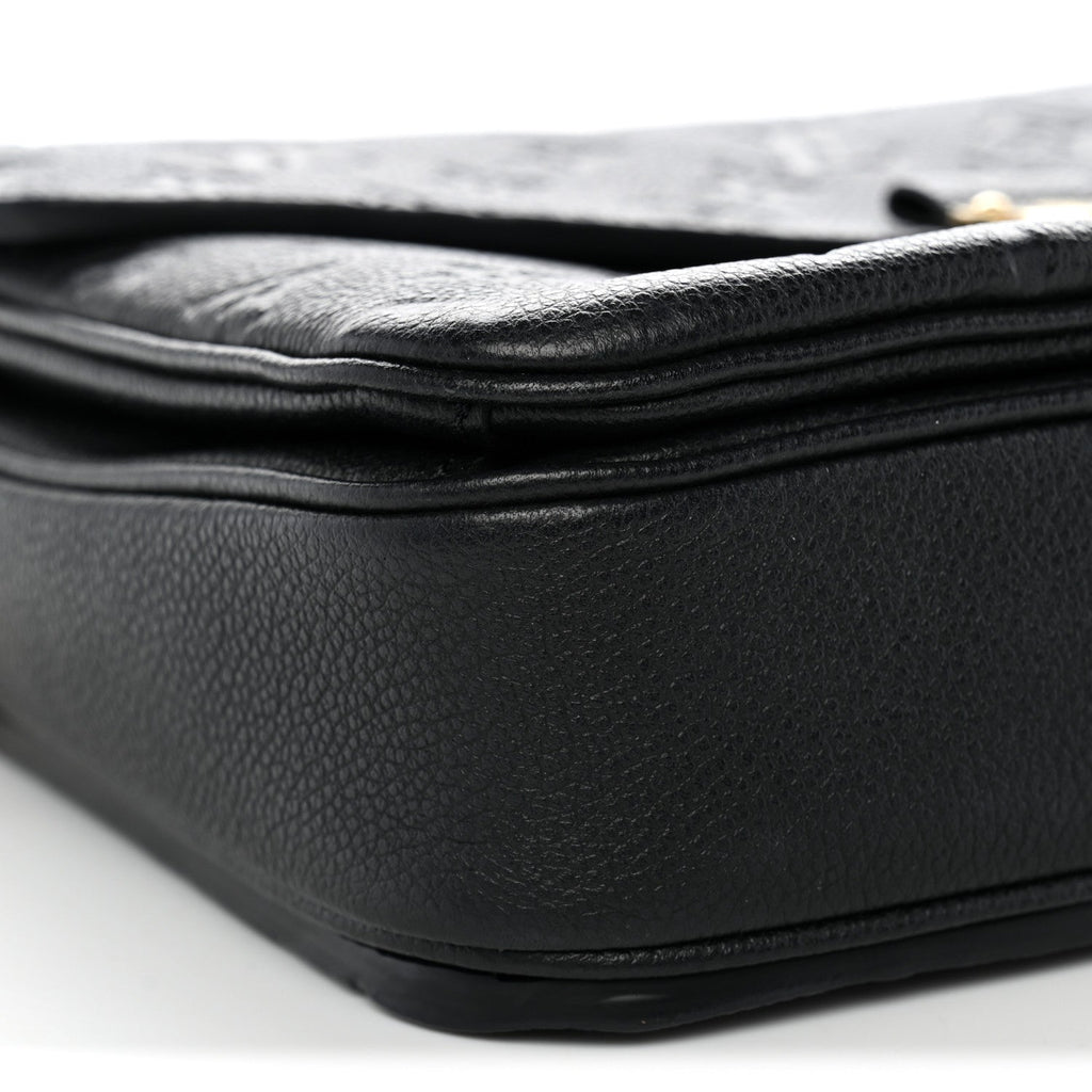 Louis Vuitton Monogram Empreinte Pochette Metis Bag Black
