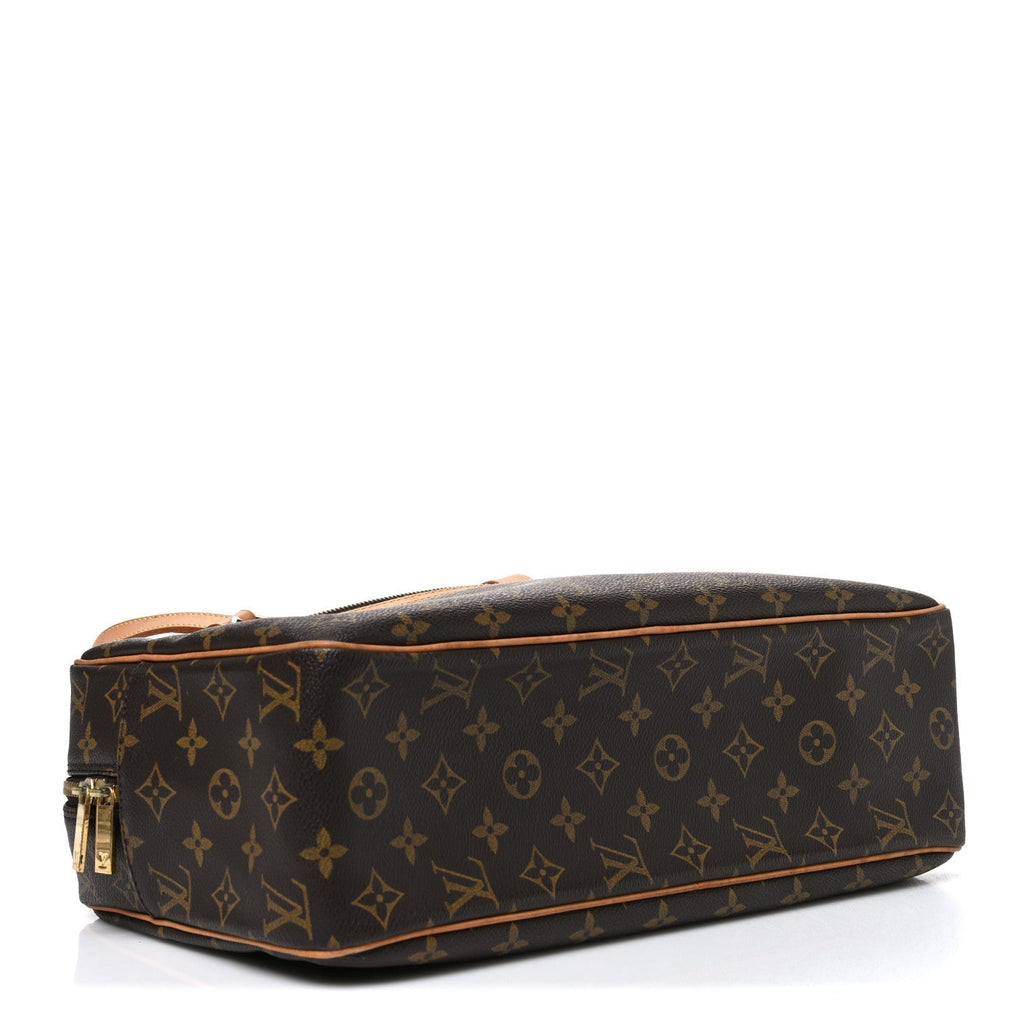 Louis Vuitton Monogram Cite GM Shoulder Bag Brown