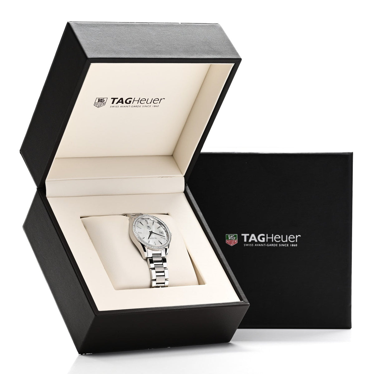Tag Heuer Stainless Steel Diamond 32mm Carrera Lady Quartz Watch WAR1315-0