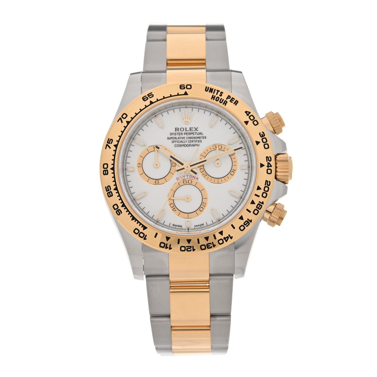 Rolex Steel Gold 40mm Cosmograph Daytona Watch White 126503