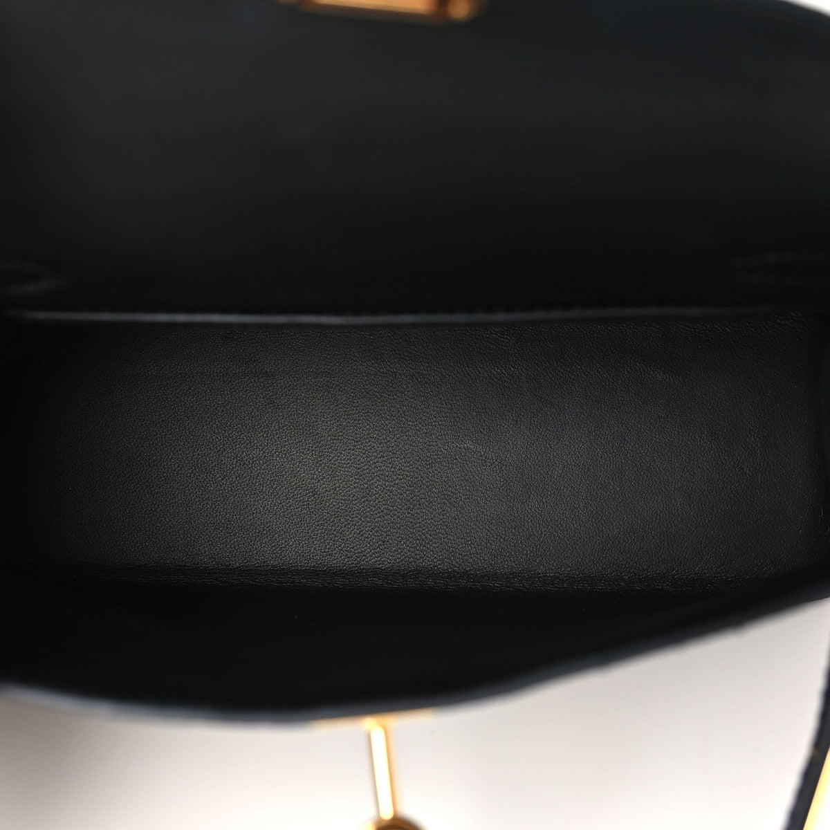 Hermes Epsom Mini Kelly Sellier 20 Black