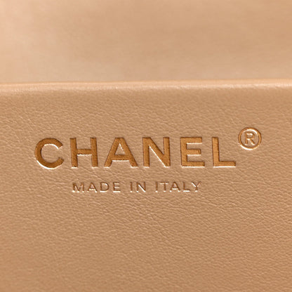 Maxi Calfskin Suede Flap Shoulder Bag