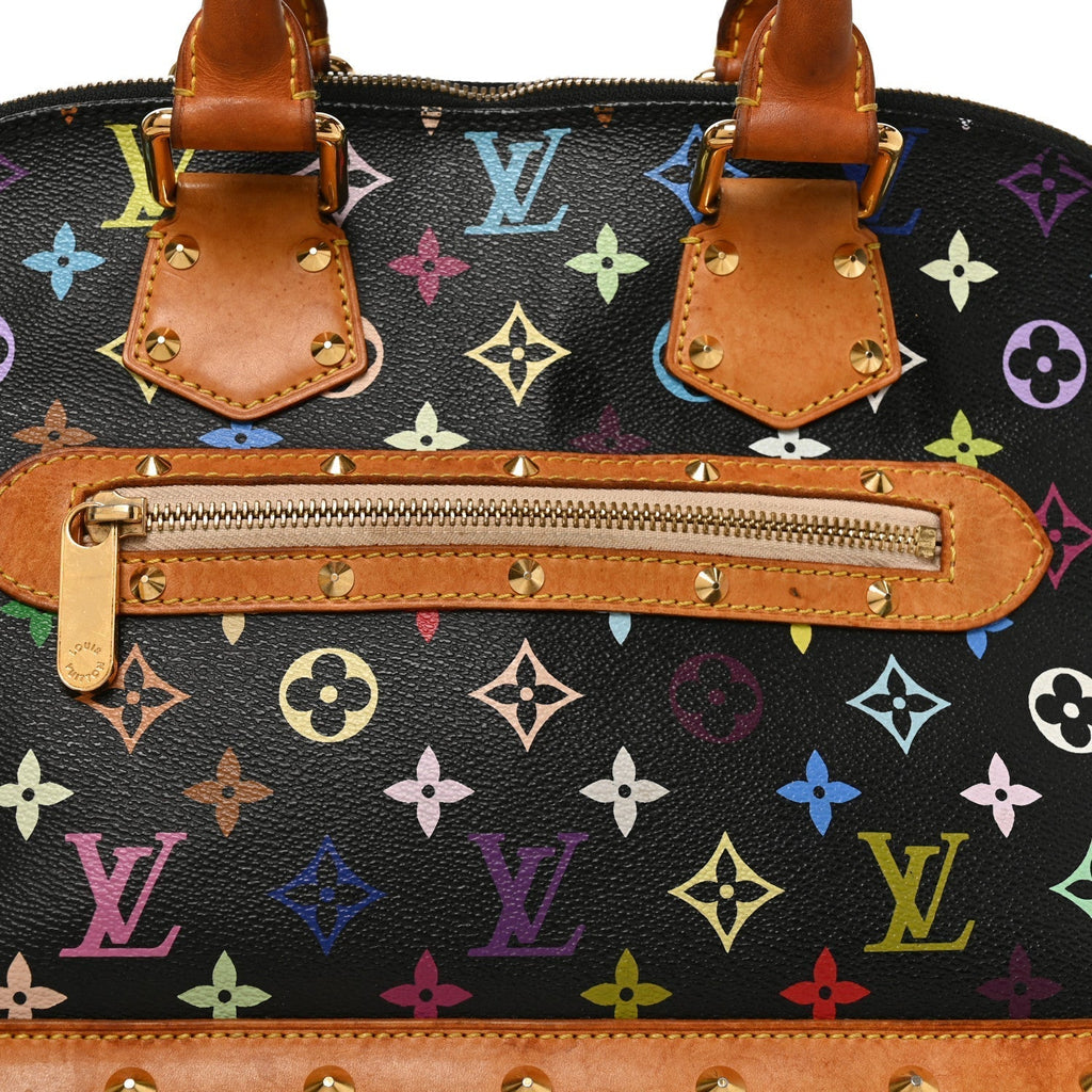 Louis Vuitton Monogram Multicolor Alma Bag Black
