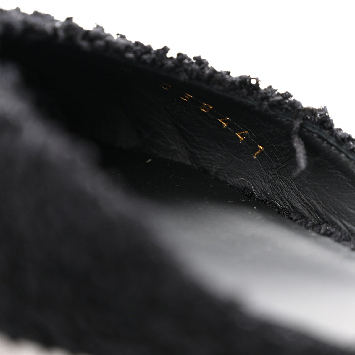 Chanel Tweed Patent Cap Toe CC Women's Ballerina Flats Black