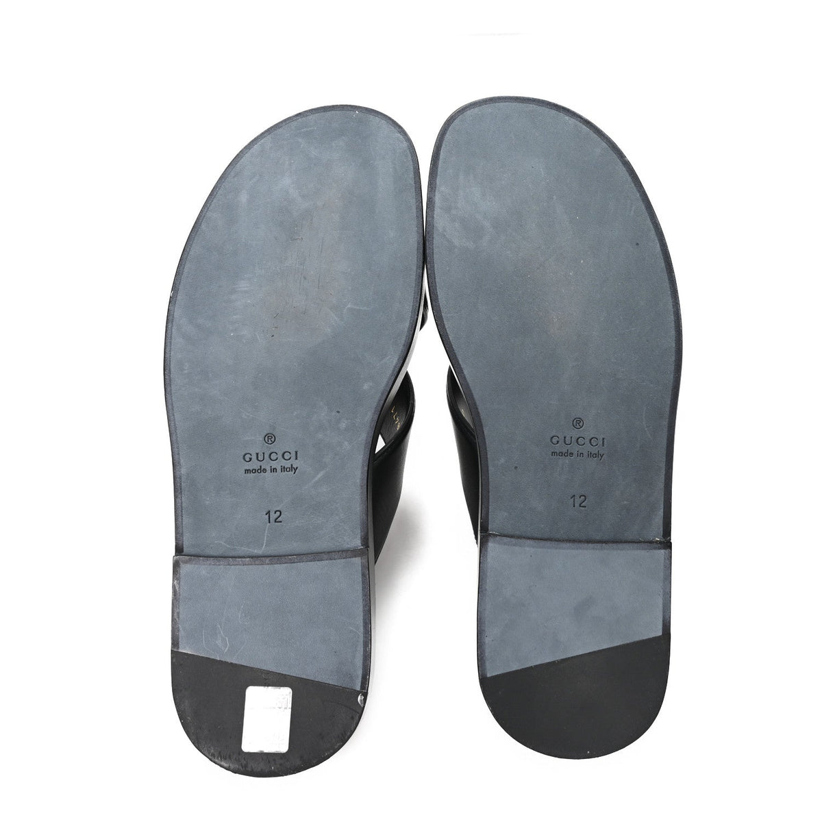 Gucci Cosmos Softy Calfskin Interlocking G Slide Sandals 12 Black
