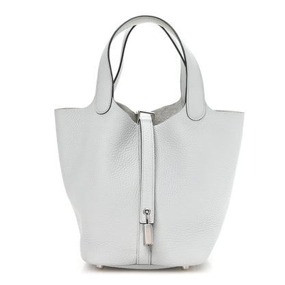 Taurillon Clemence Picotin Lock 18 Pm Bl Handbag