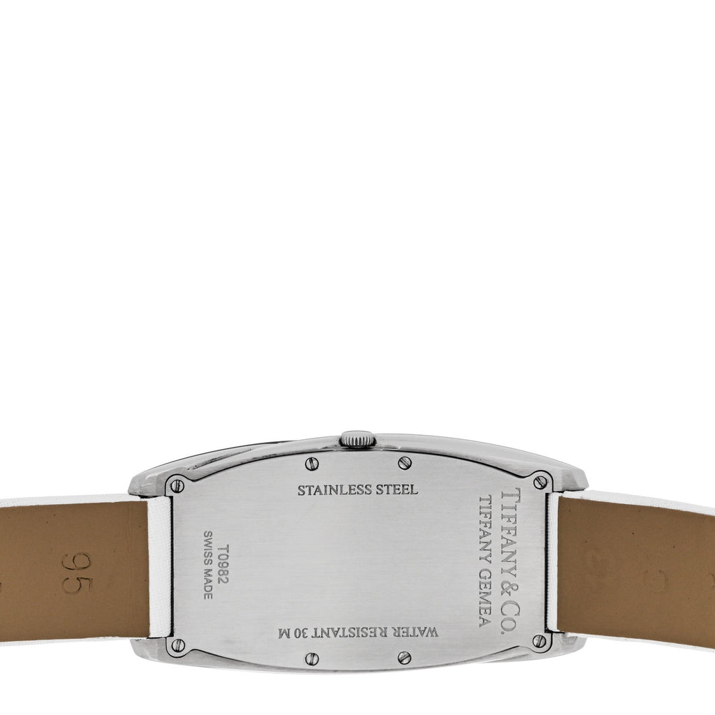 Tiffany Stainless Steel Satin 22mm Gemea Quartz Watch White