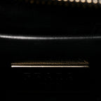 Prada Nappa Triangle Quilted Double Handled Zip Pocket Tote Black