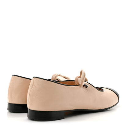 Chanel Lambskin Bow Mary Jane Women's Flats