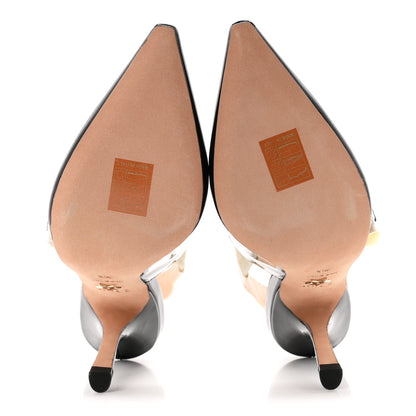 Christian Dior Patent Ribbon Women's J'Adior 100mm Slingback Pumps 36.5 Black