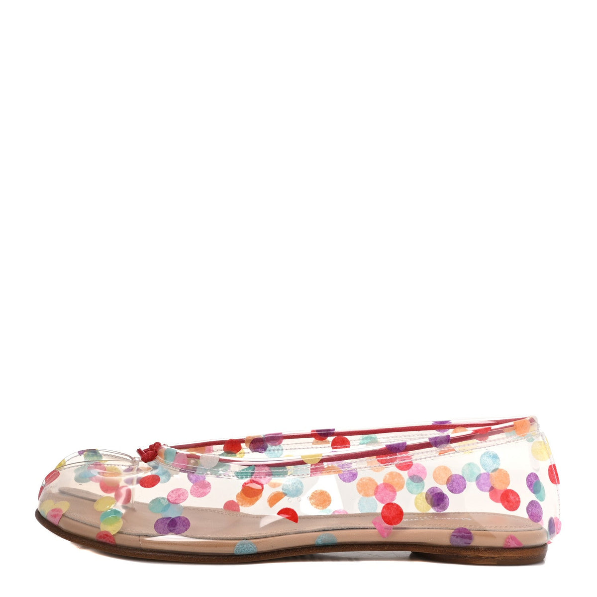Maison Margielapvc Confetti Printed Tabi Ballerina Flats Multicolor
