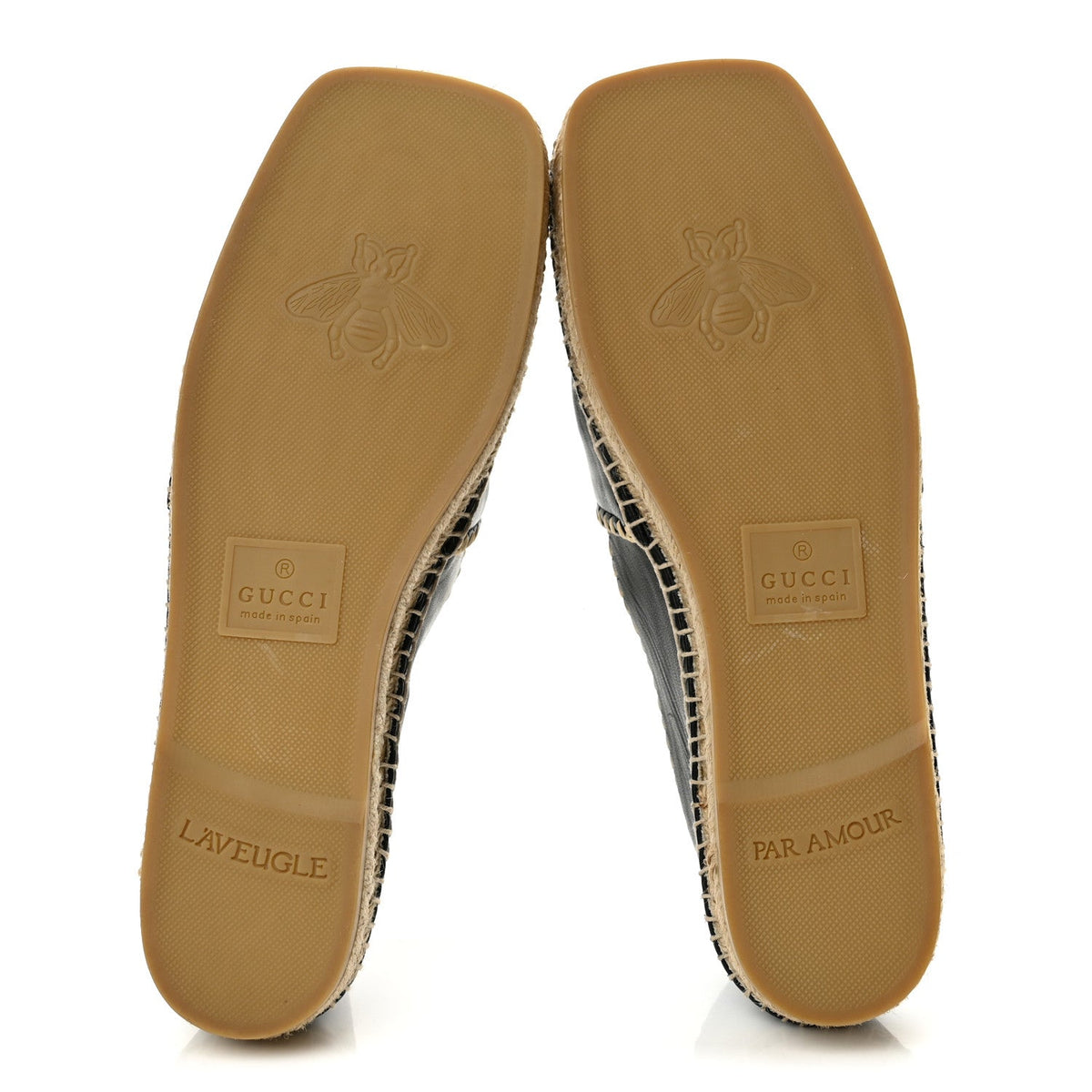 Gucci Nappa Women's Charlotte GG Marmont Miguel Espadrilles 40 Black