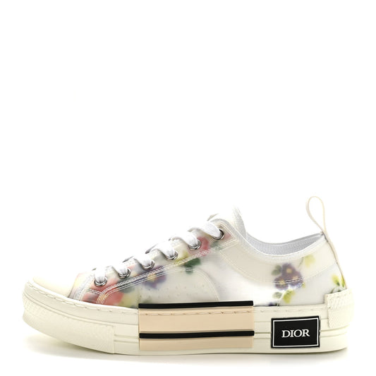 Christian Dior Technical Canvas Women's Floral B23 Low Top Sneakers 36 White Multicolor