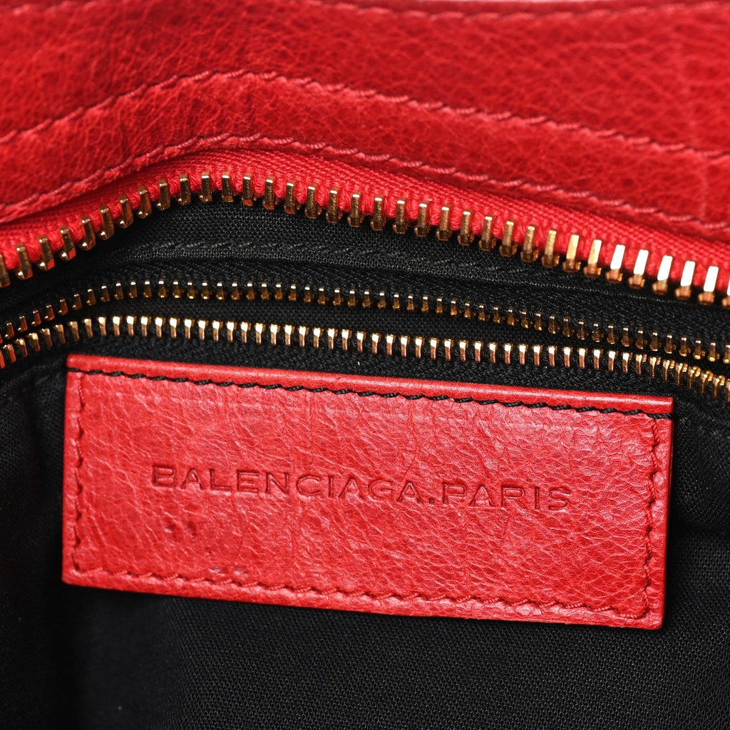 Balenciaga Agneau Giant 21 Gold City Rouge Coquelicot