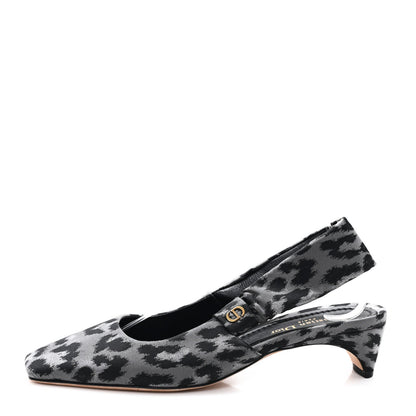 Christian Dior Nylon Women's Mizza Slingback Pumps 40 Grey Multicolor