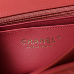 Chanel Lambskin Quilted Valentine Charms Medium Flap Bag Pink