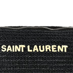 Saint Laurent Raffia Le Crossbody Bag Black