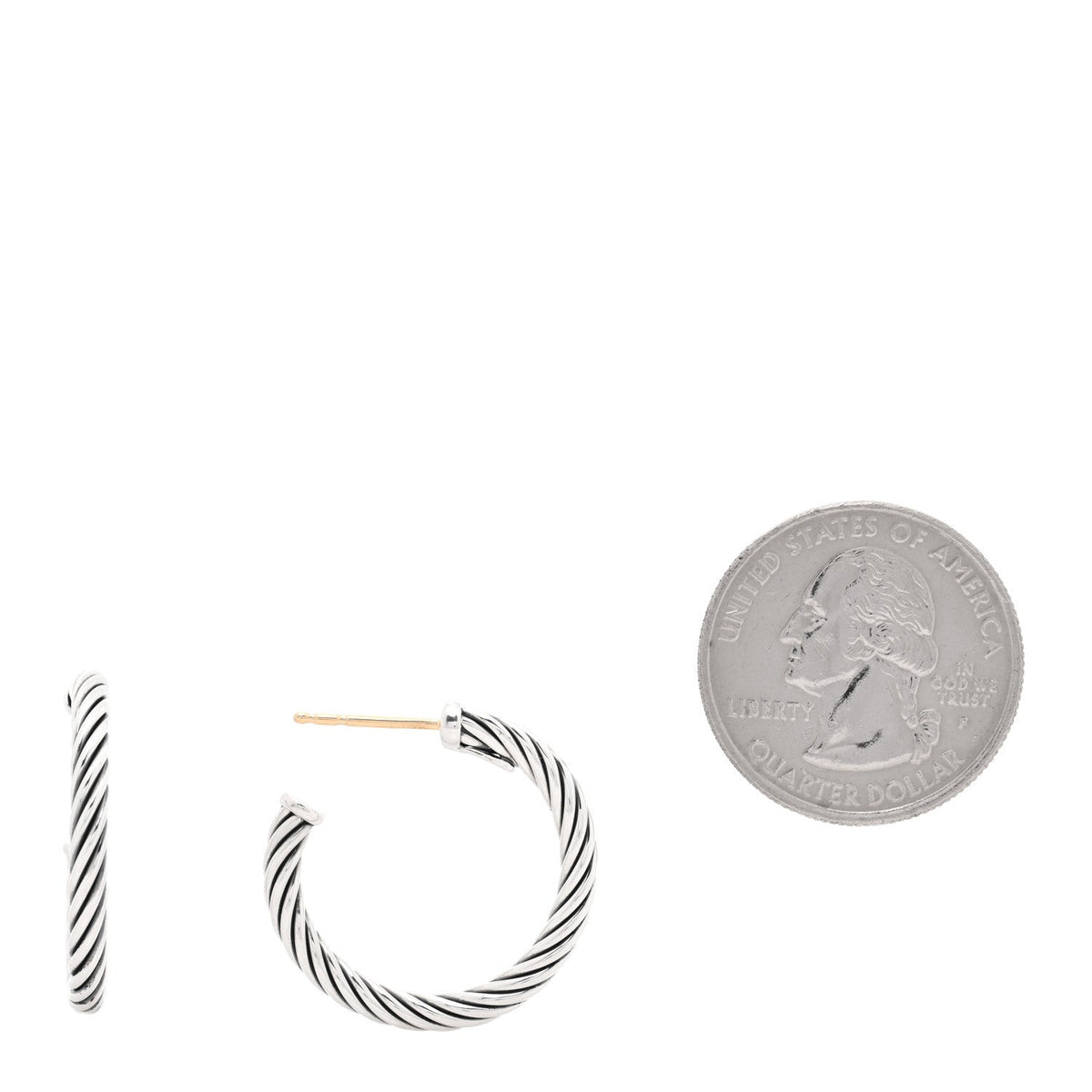Sterling Silver Cable Classics Hoop Earrings