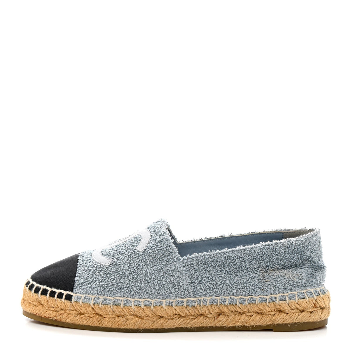 Chanel Fabric Grosgrain CC Women's Espadrilles 38