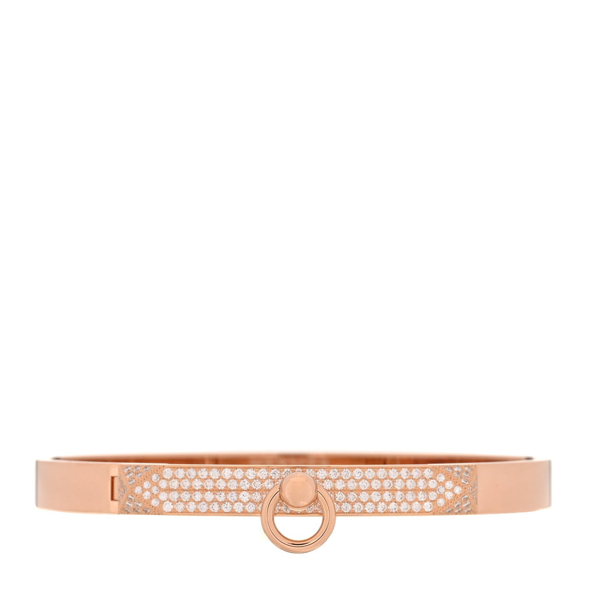18K Rose Gold Diamond PM Collier De Chien Pave Bracelet LG