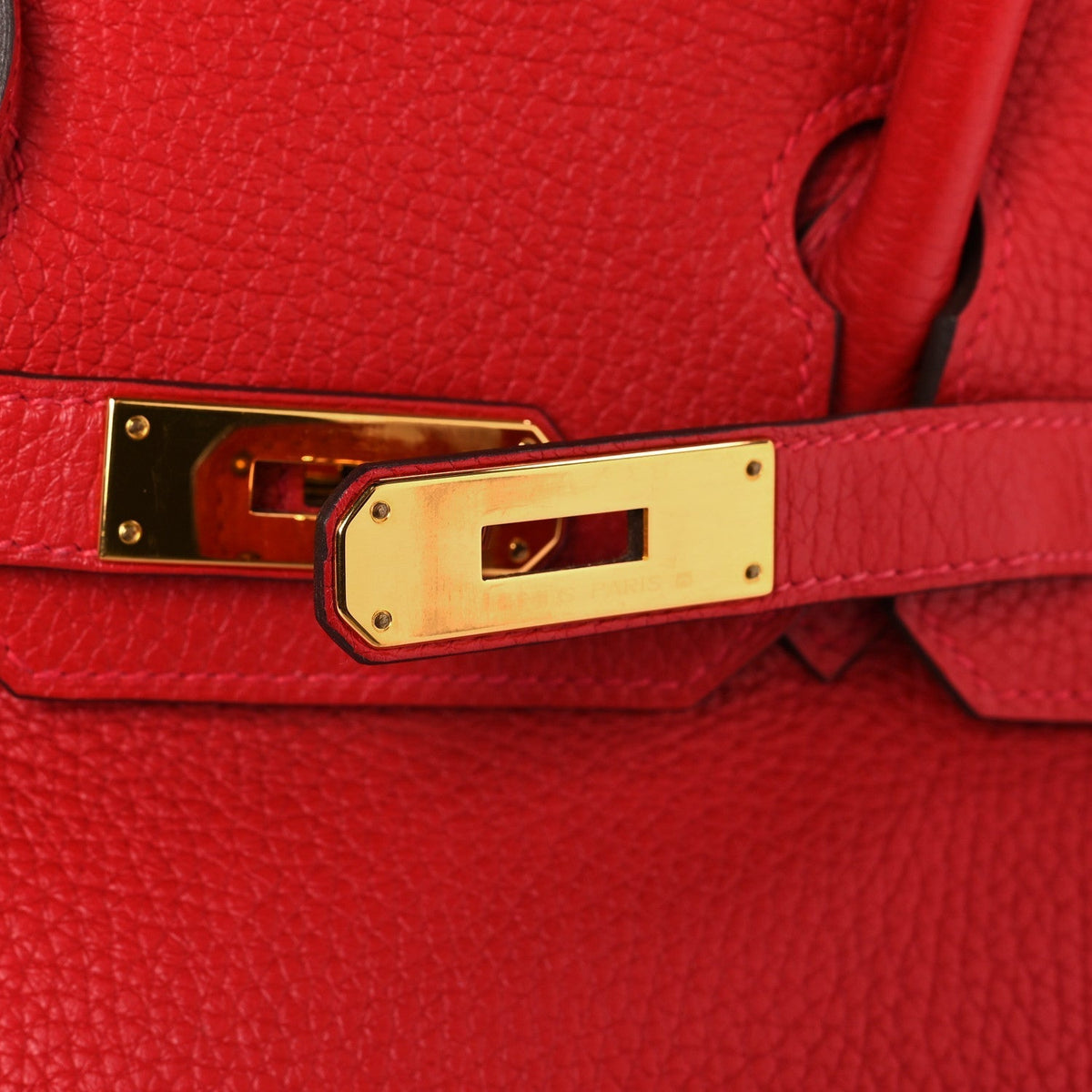 Hermes Togo Birkin 30 Rouge Casaque