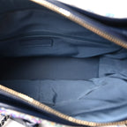 Chanel Tweed Calfskin Quilted Medium Gabrielle Hobo Navy