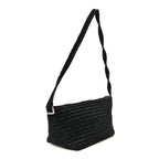 Saint Laurent Raffia Le Crossbody Bag Black