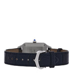 Cartier Stainless Steel Alligator 27.5mm Santos Dumont Quartz Watch
