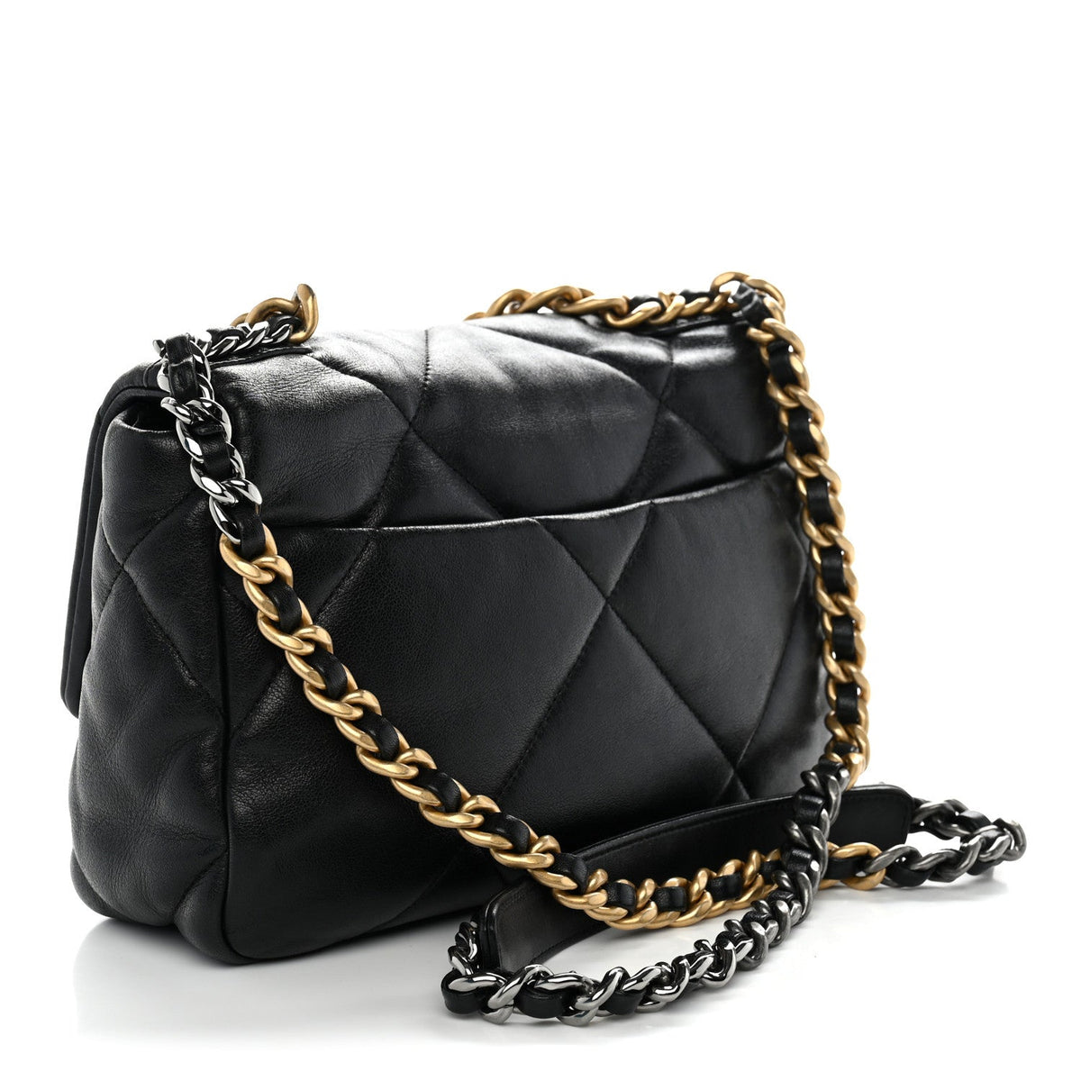 Medium Quilted Goatskin Flap Shoulder Bag