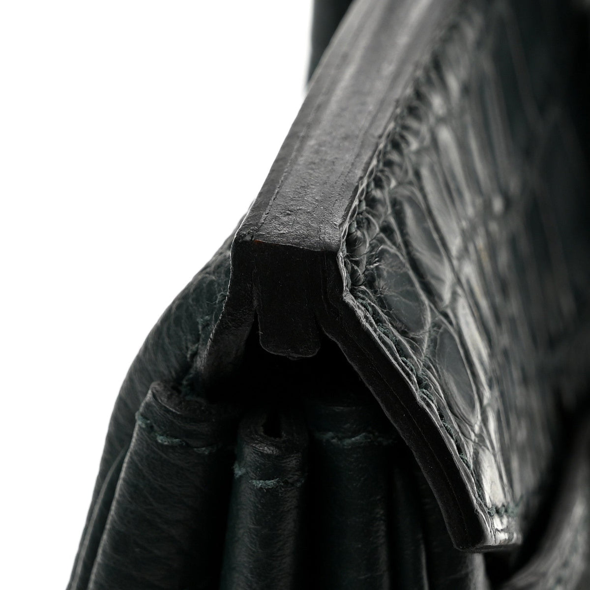 Hermes Togo Matte Alligator Birkin Touch 25 Vert Cypress