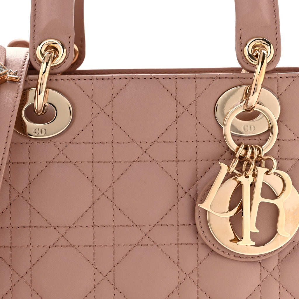 Christian Dior Lambskin Cannage Small My ABCDior Lady Dior Fard