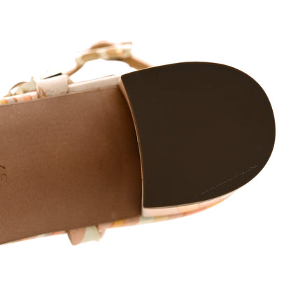 Valentino Garavani Nappa Calfskin Women's Rockstud City Sandals 38 Mandarin Sorbet