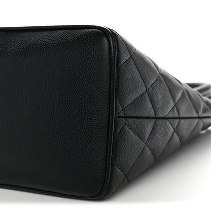 Quilted Caviar Tote Bag