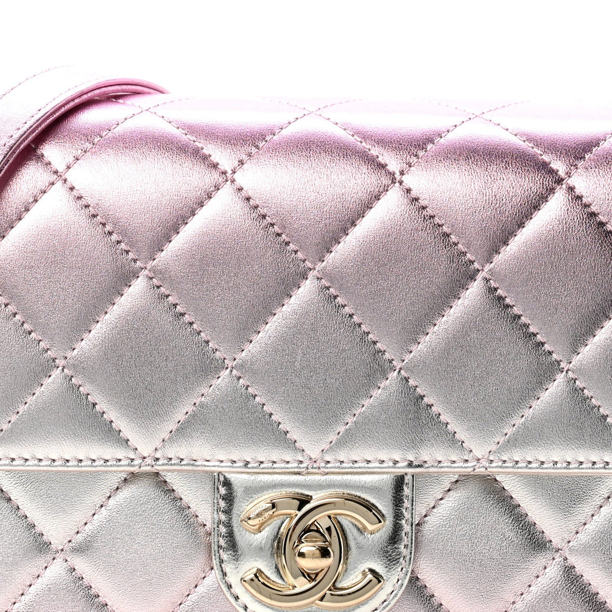 Large Quilted Lambskin Flap Shoulder Bag