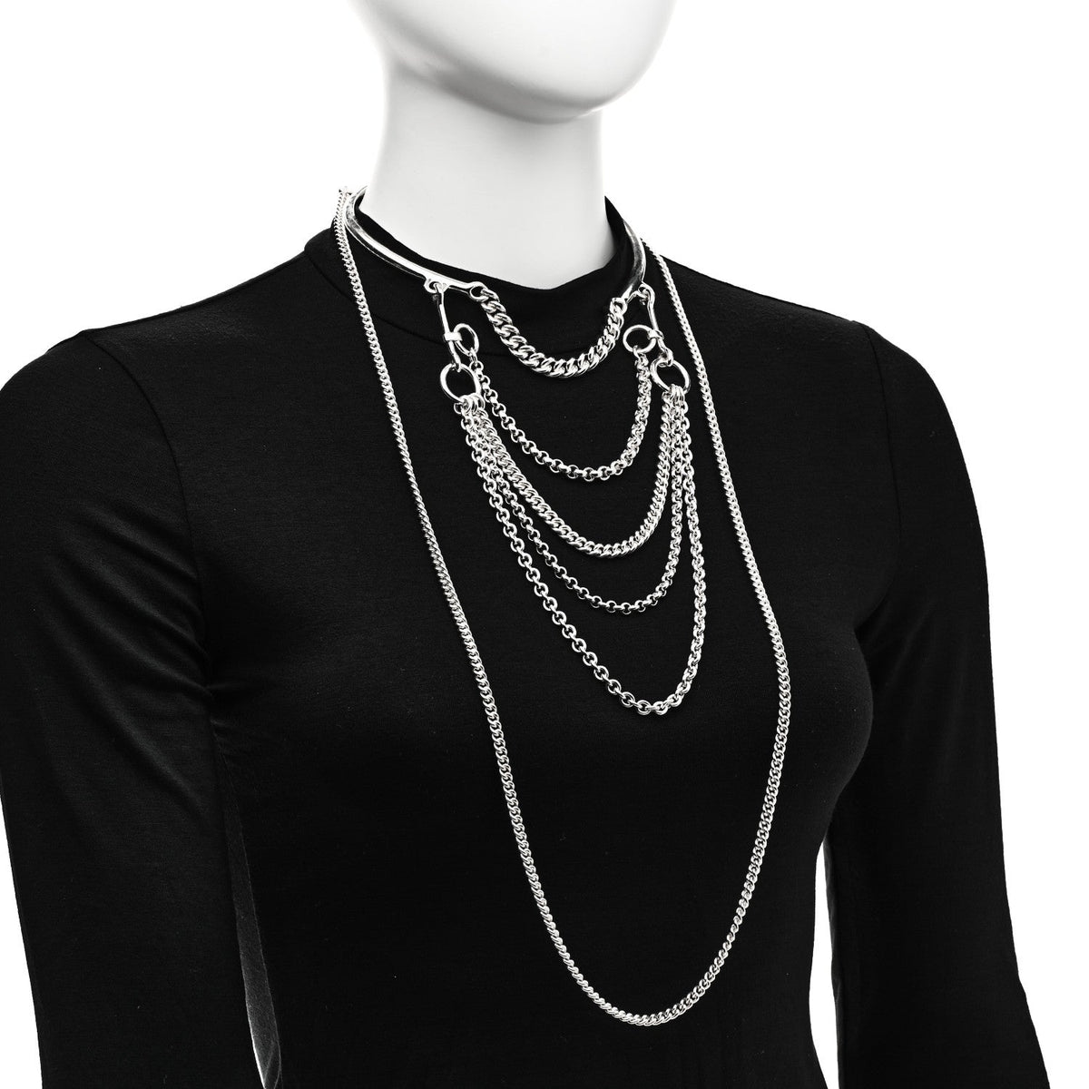 Sterling Silver Mors De Bride Bib Necklace ST