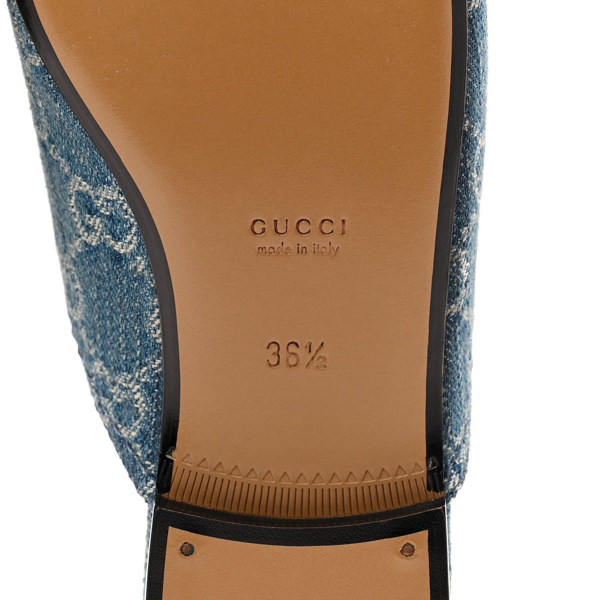 Gucci Denim Women's GG Princetown Slippers 36.5 Light Blue Royale