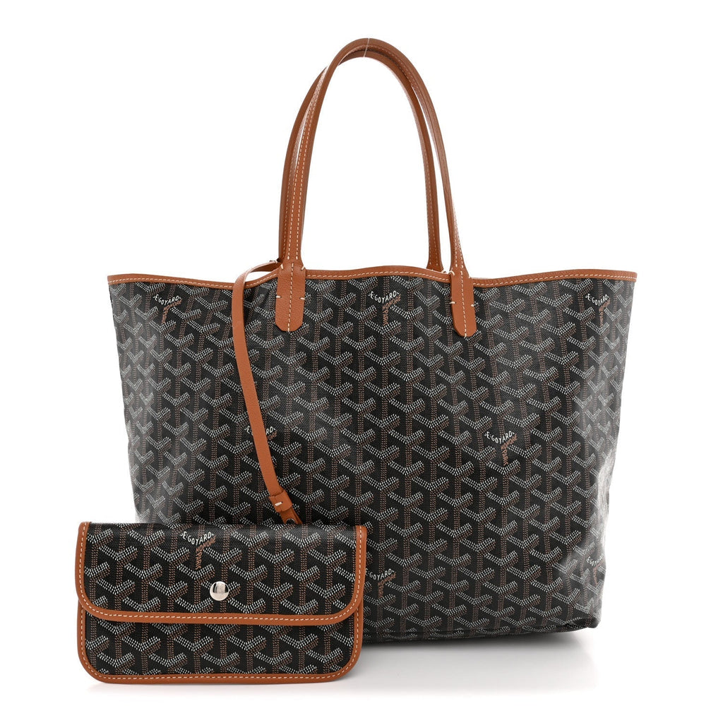 Goyard Goyardine Saint Louis PM Tote Bag Black Gold