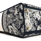Christian Dior Toile de Jouy Embroidered Large Lady D-Lite Navy