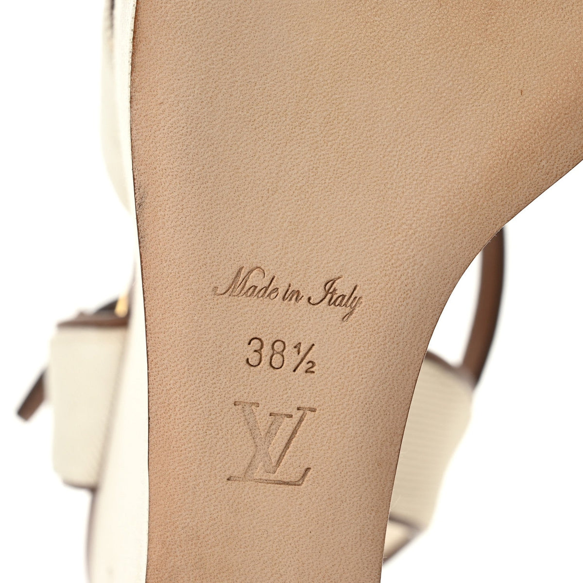 Louis Vuitton Denim Articles de Voyage Women's Wedges 38.5 Ecru