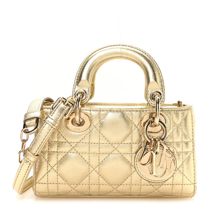 Lambskin Handbag - Gold