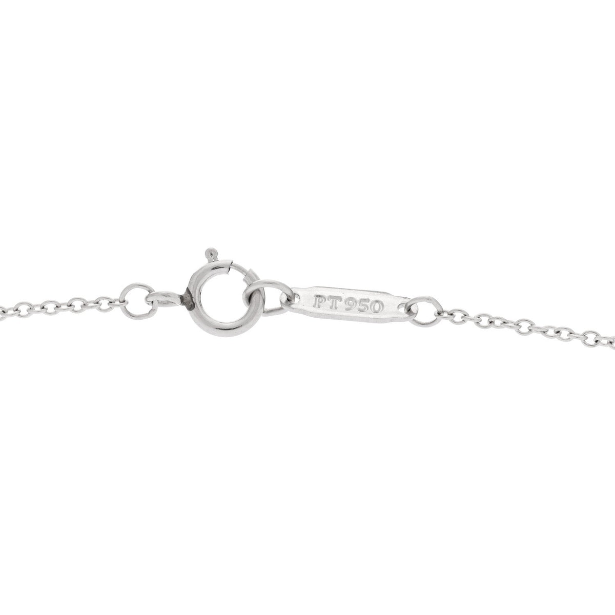 Platinum Diamond .41ct Fleur De Lis Key Pendant Necklace