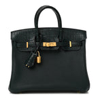 Hermes Togo Matte Alligator Birkin Touch 25 Vert Cypress