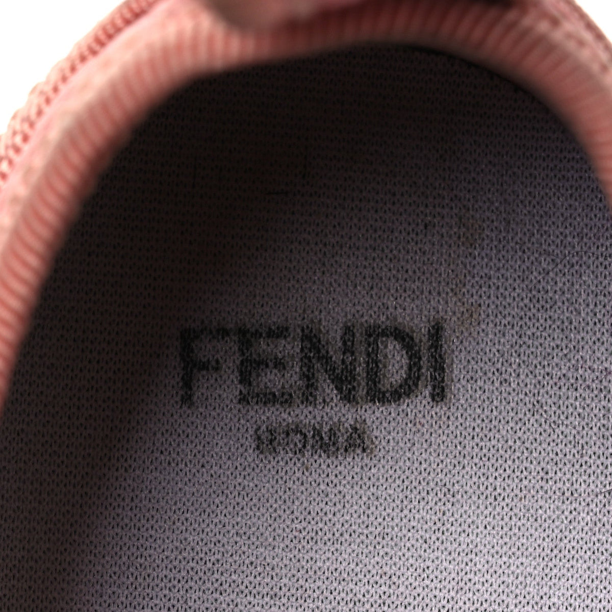 Fendi Corda FF Canvas Women's Promenade Low Top Sneakers 36.5 Pink