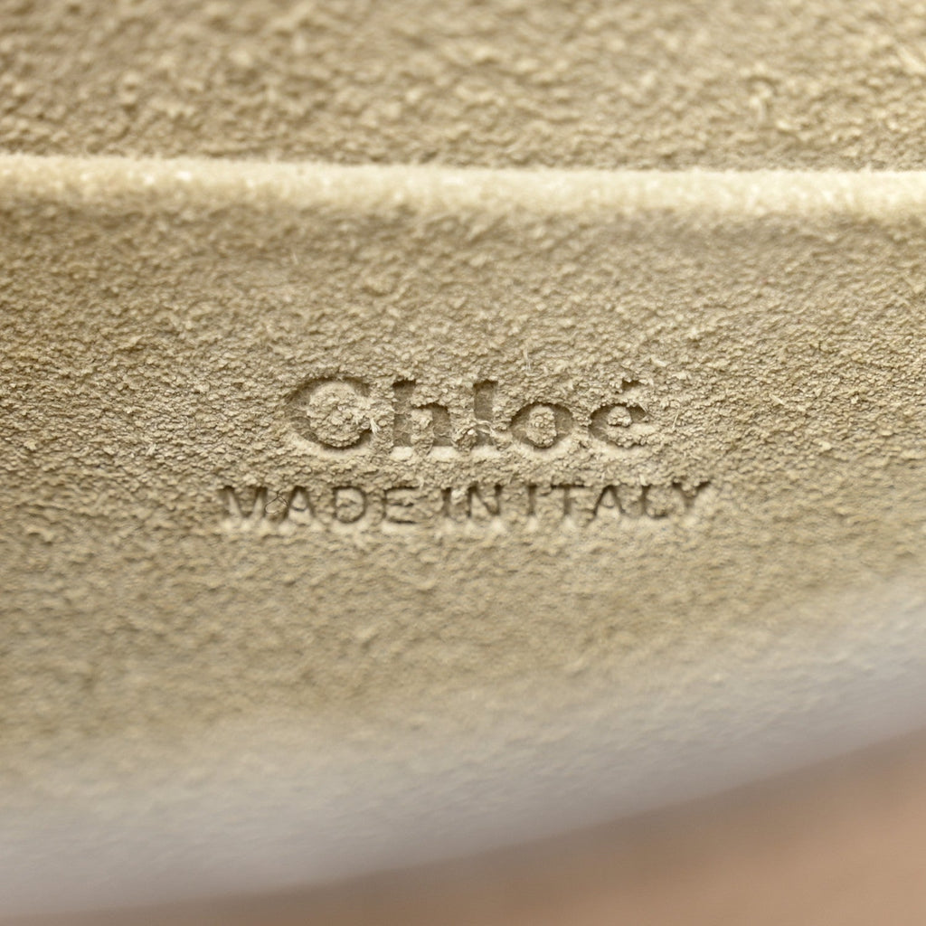 Chloe Calfskin Suede Small Nile Bracelet Bag Biscotti Beige