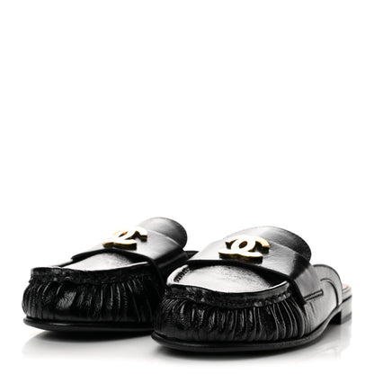 Chanel Shiny Crumpled Lambskin CC Women's Shoes