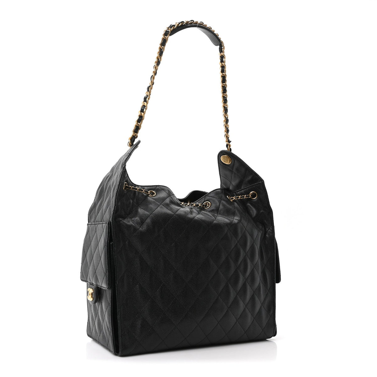 Medium Quilted Caviar Handbag