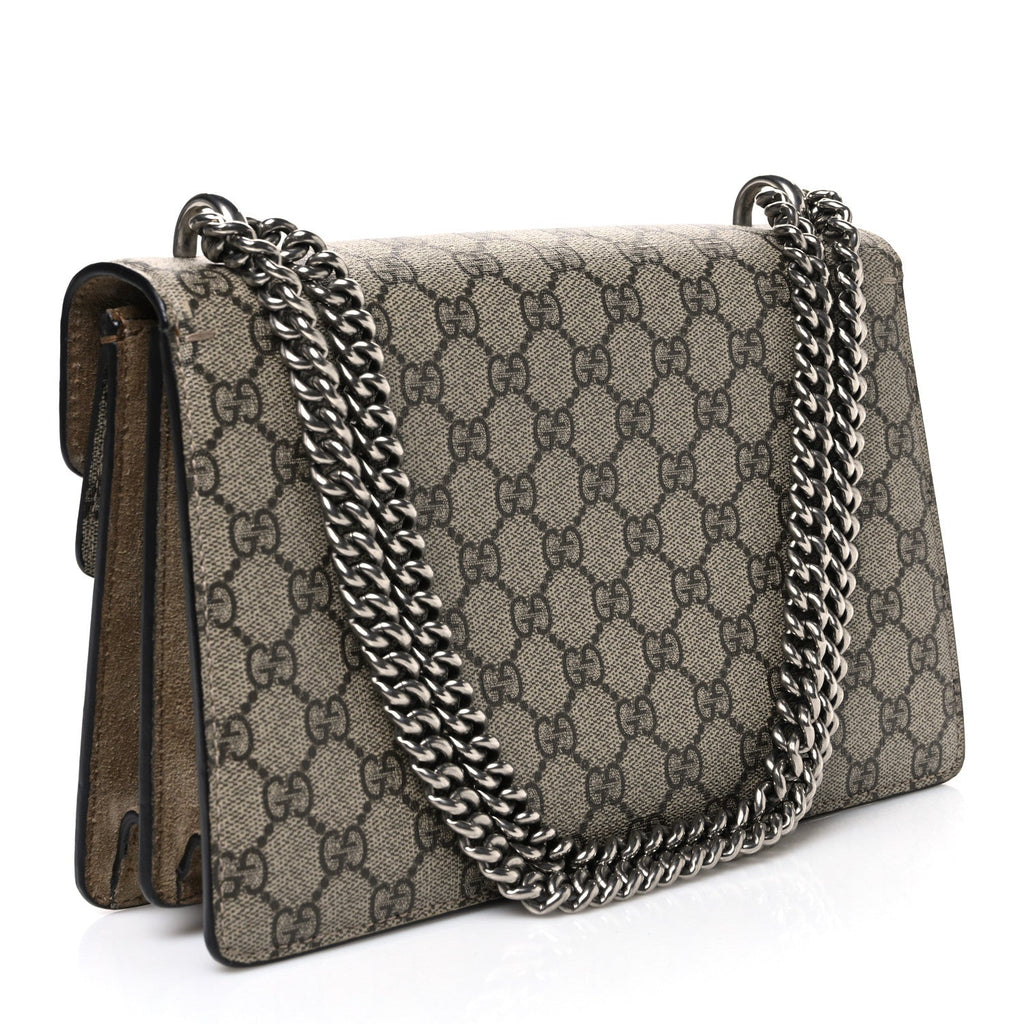 Gucci GG Supreme Monogram Small Dionysus Shoulder Bag Taupe
