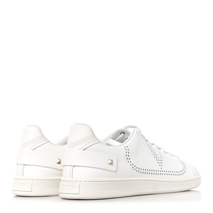 Valentino Garavani Calfskin Men's Backnet Sneakers 43.5 White